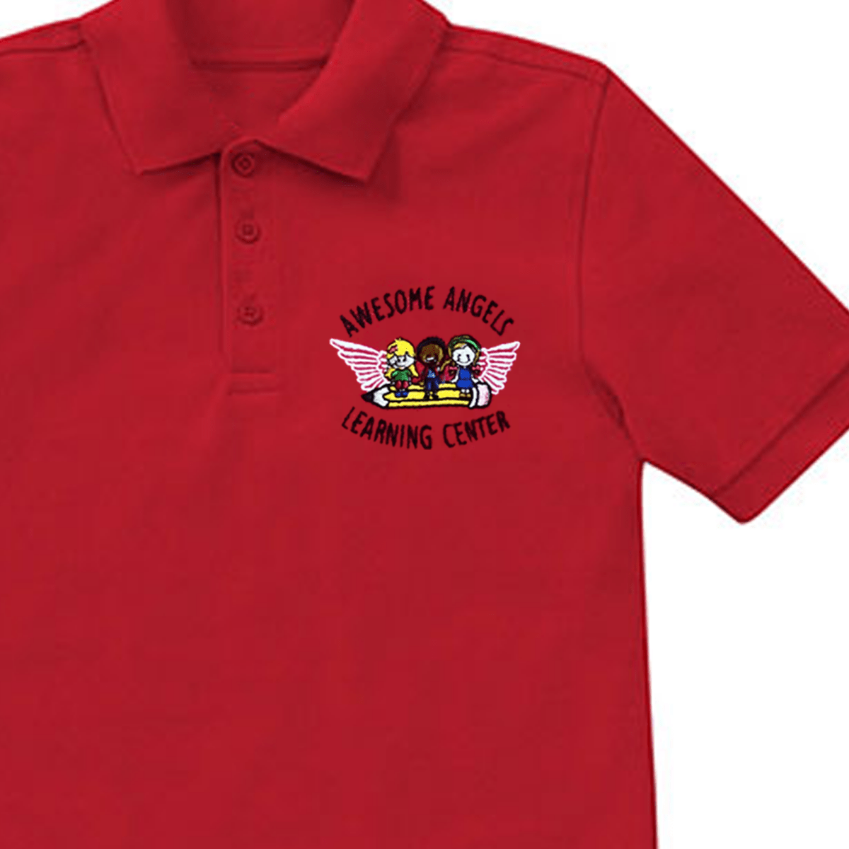 Awesome Angels Daycare Red Polo - Logo Express Uniforms - School Uniforms