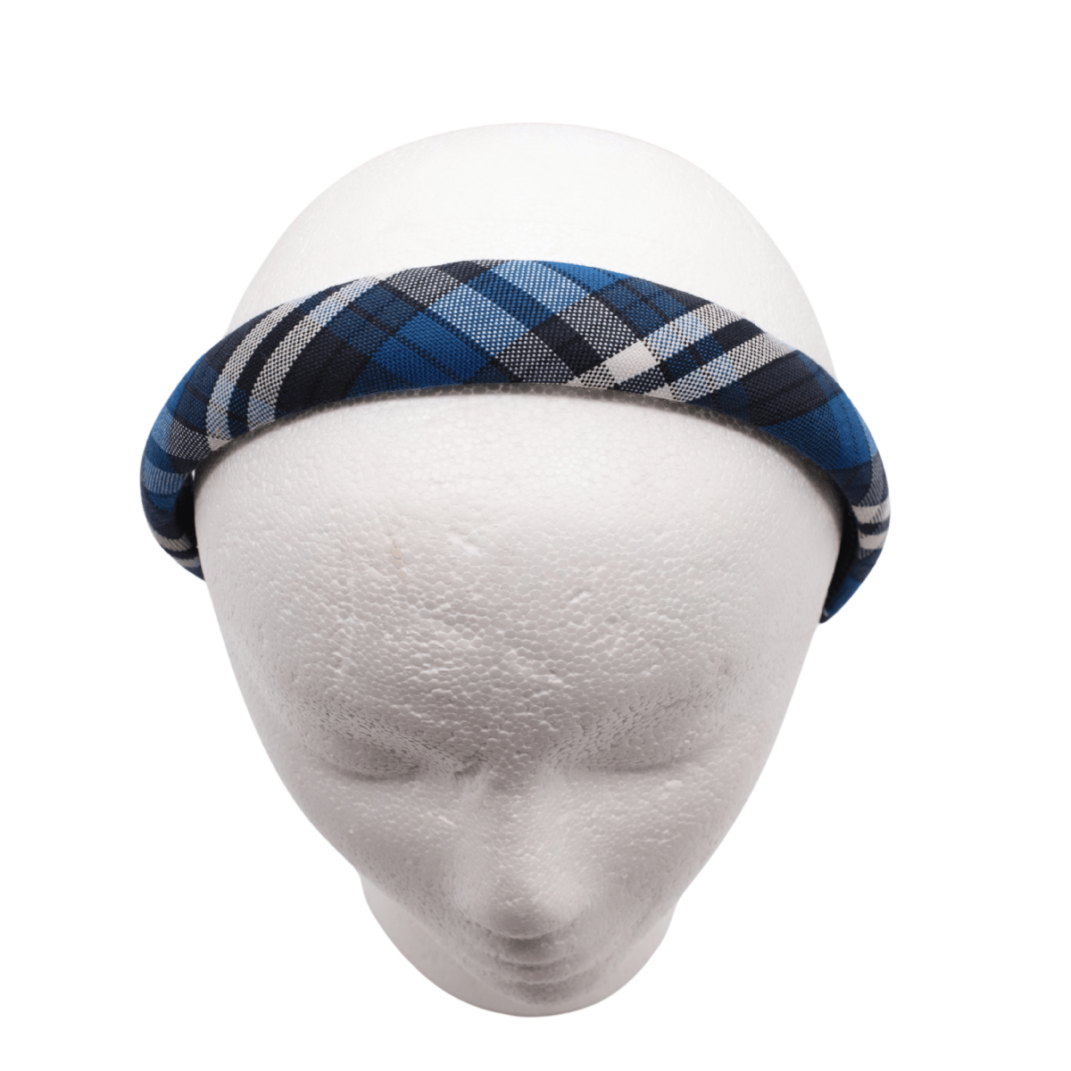 Black and Blue Plaid Padded Headband - OLPS - Logo Express Uniforms - School Uniforms