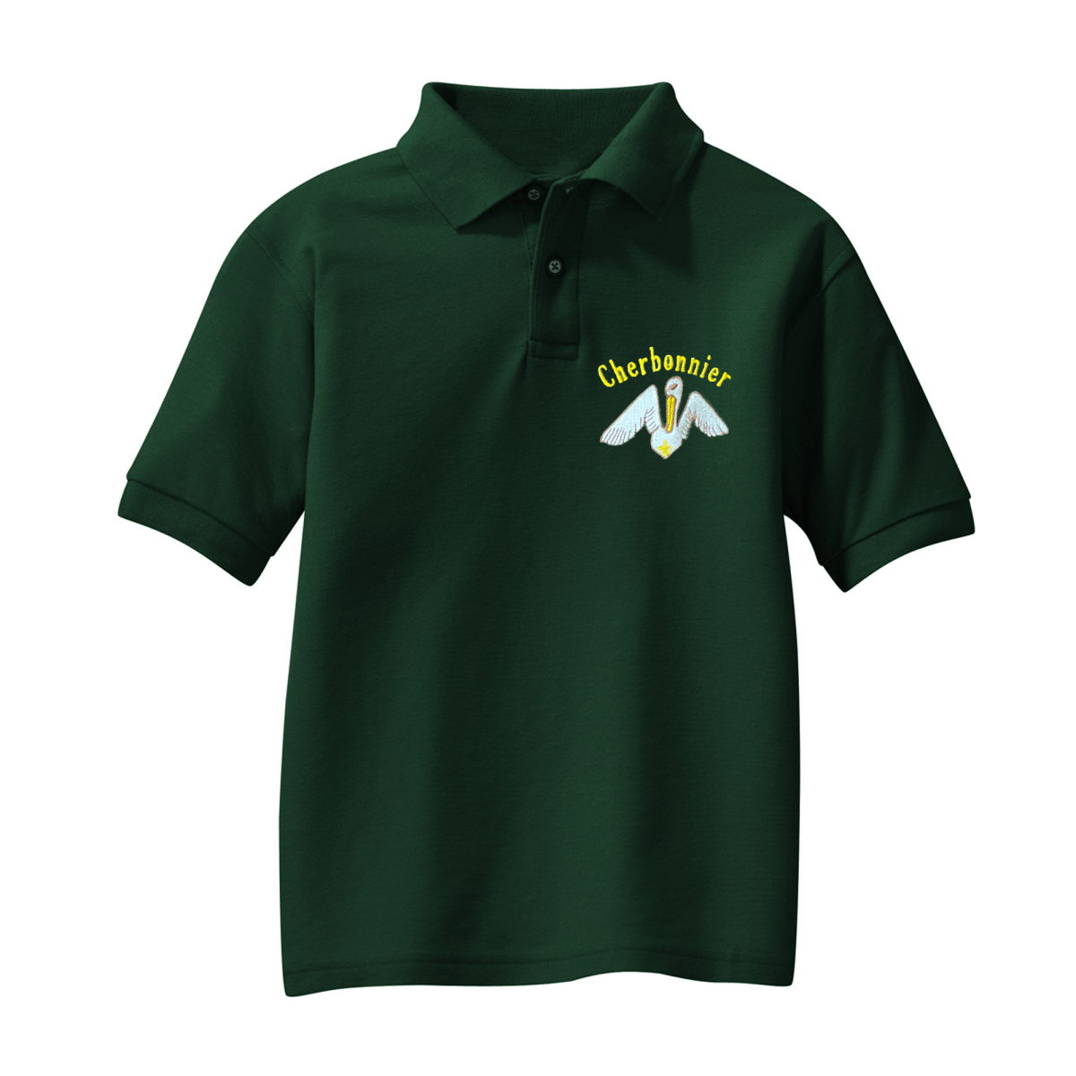 Cherbonnier Rillieux 1st - 5th Forest Green Polo - Logo Express Uniforms - School Uniforms
