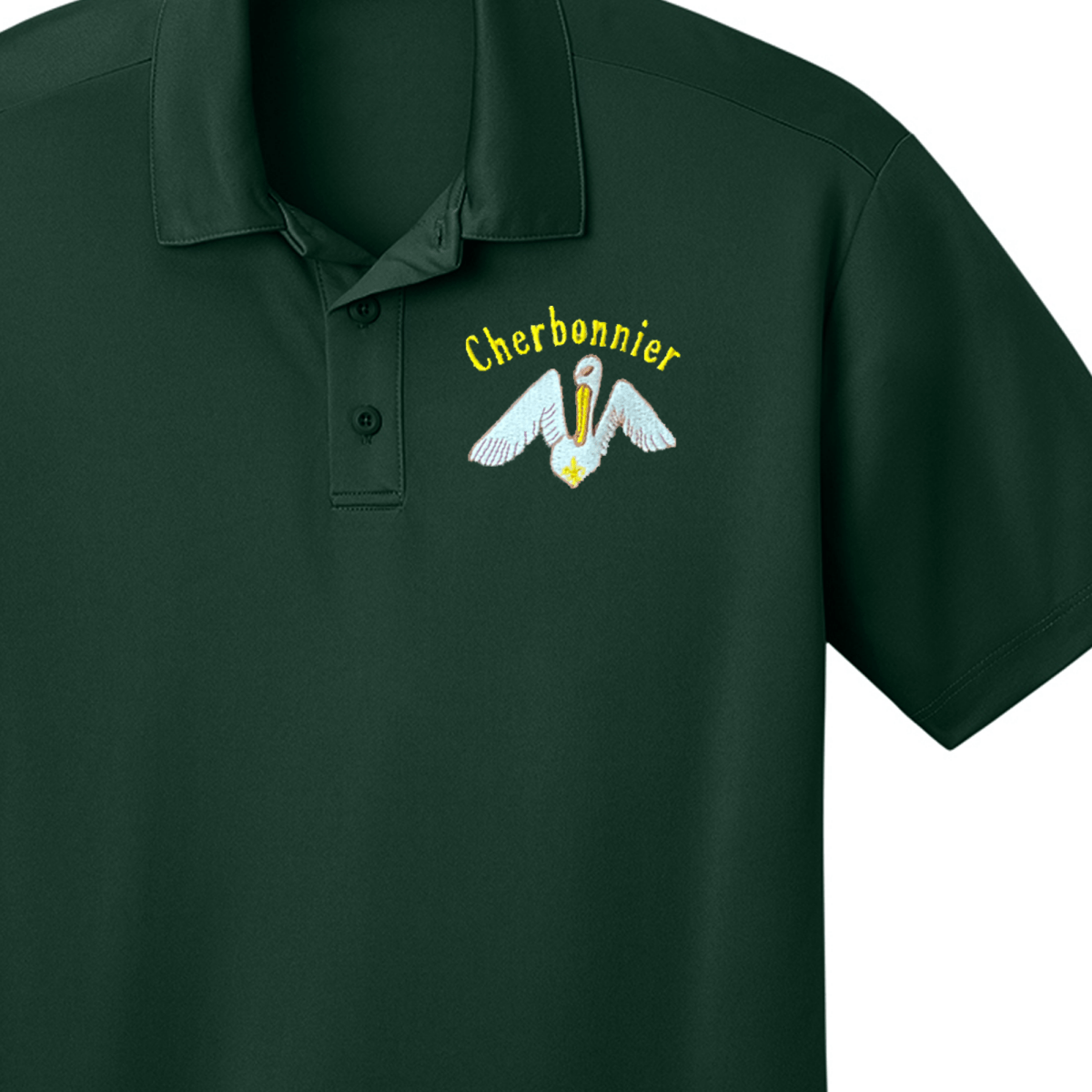 Cherbonnier Rillieux 1st - 5th Forest Green Polo - Logo Express Uniforms - School Uniforms