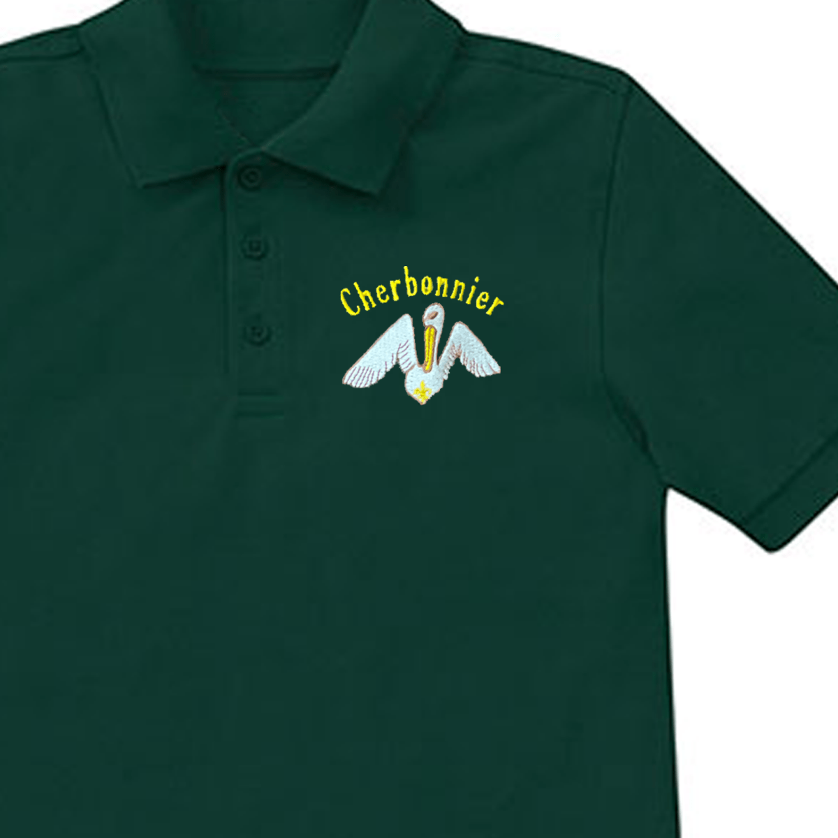 Cherbonnier Rillieux 1st - 5th Forest Green Polo - Logo Express Uniforms - School Uniforms