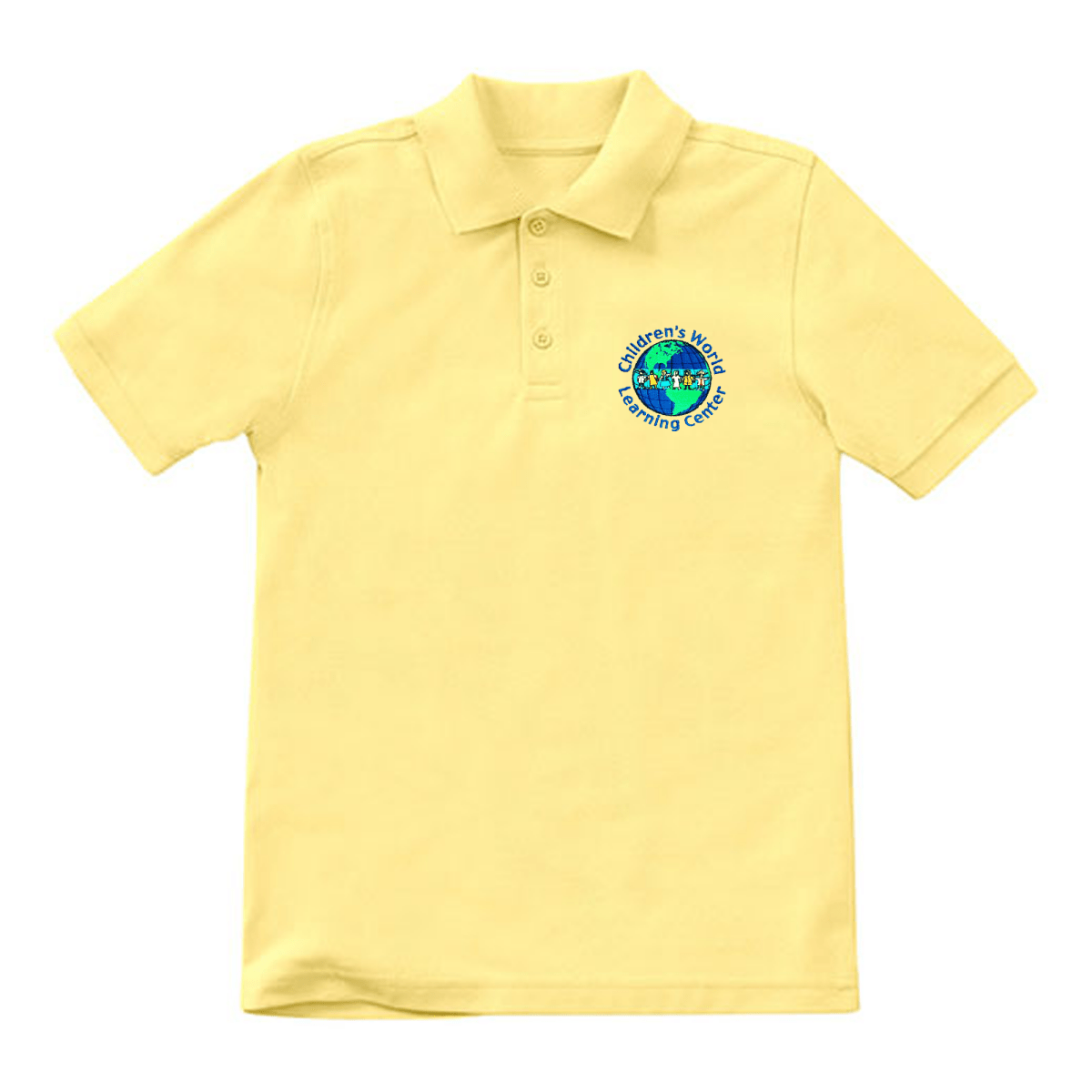 Children's World Boys Yellow Polo - Logo Express Uniforms - School Uniforms
