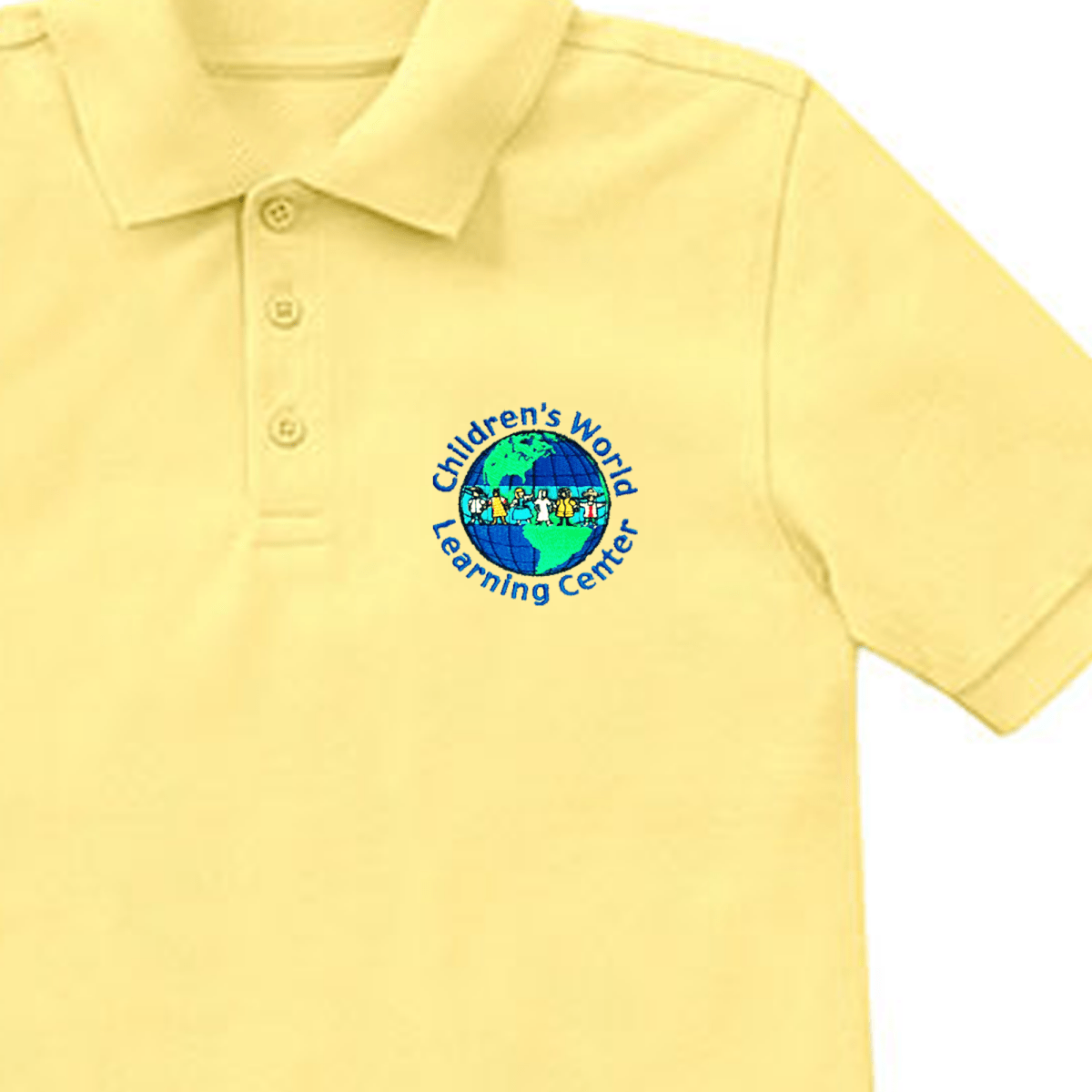 Children's World Boys Yellow Polo - Logo Express Uniforms - School Uniforms