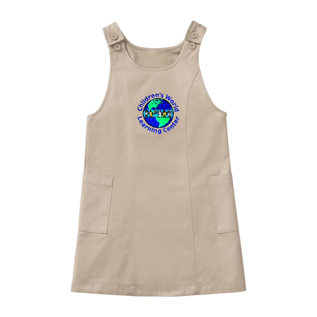 Children's World Girls Khaki Jumper - Logo Express Uniforms - School Uniforms