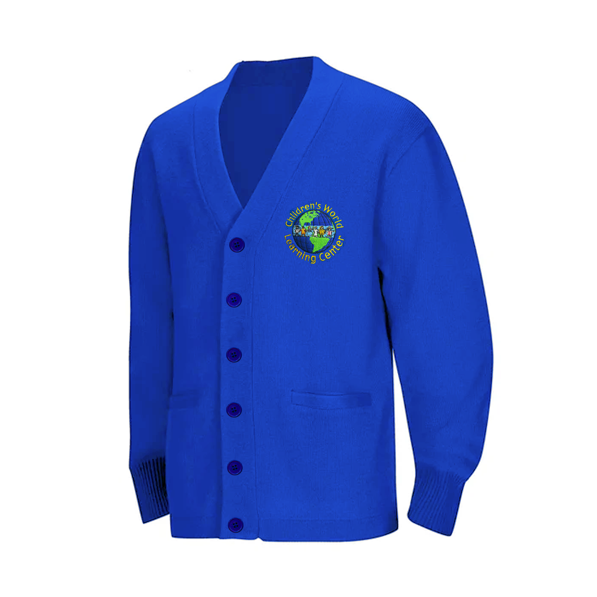 Children's World Cardigan Royal Blue for Unisex
