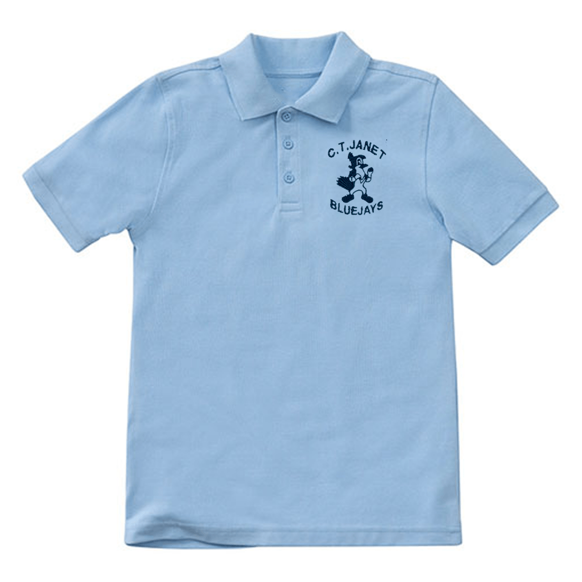 C.T. Janet 6th - 7th Light Blue Polo - Logo Express Uniforms - School Uniforms