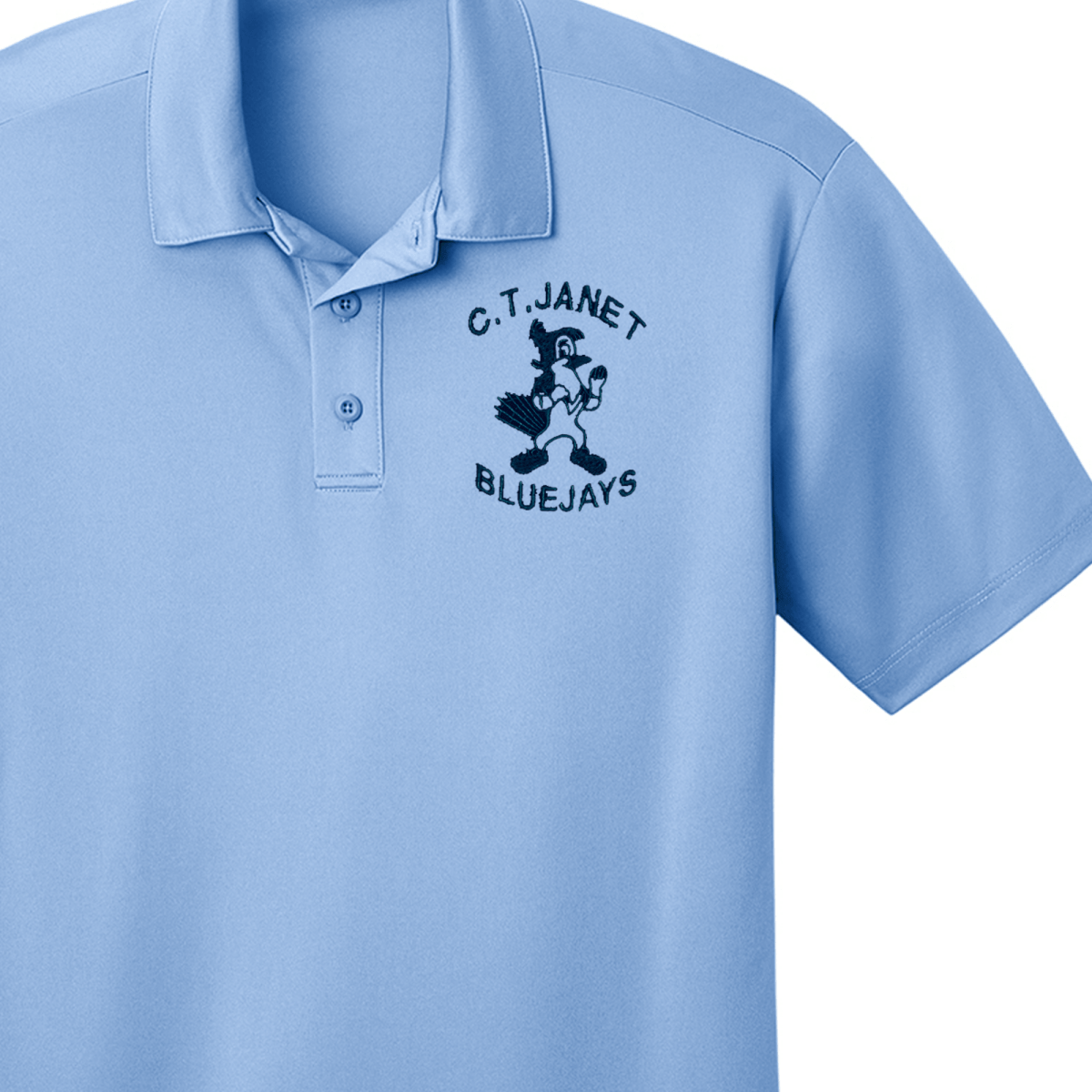 C.T. Janet 6th - 7th Light Blue Polo - Logo Express Uniforms - School Uniforms