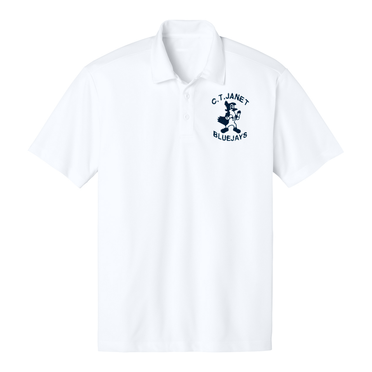 C.T. Janet 8th White Polo - Logo Express Uniforms - School Uniforms