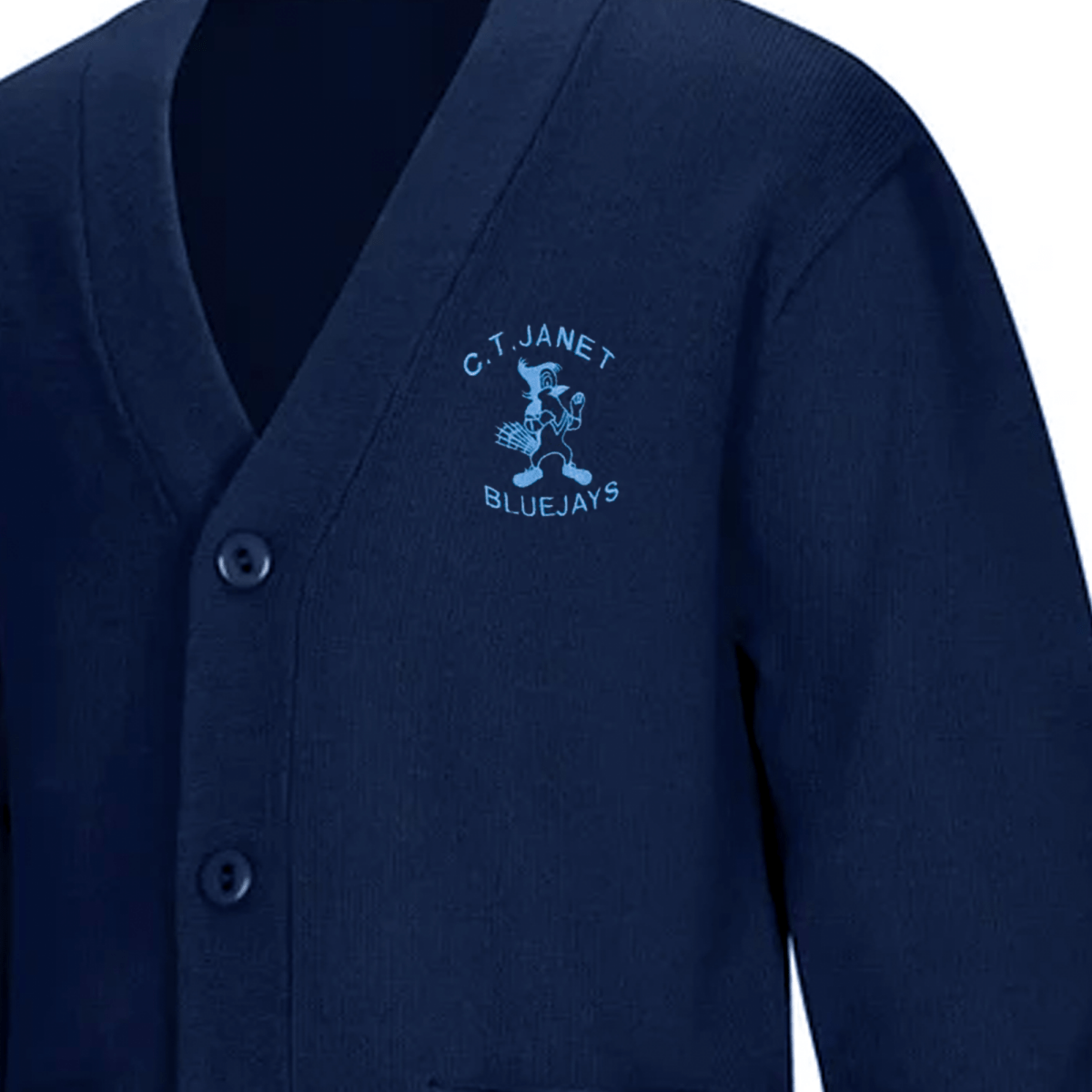 C.T. Janet Navy Cardigan V - Neck - Logo Express Uniforms - School Uniforms