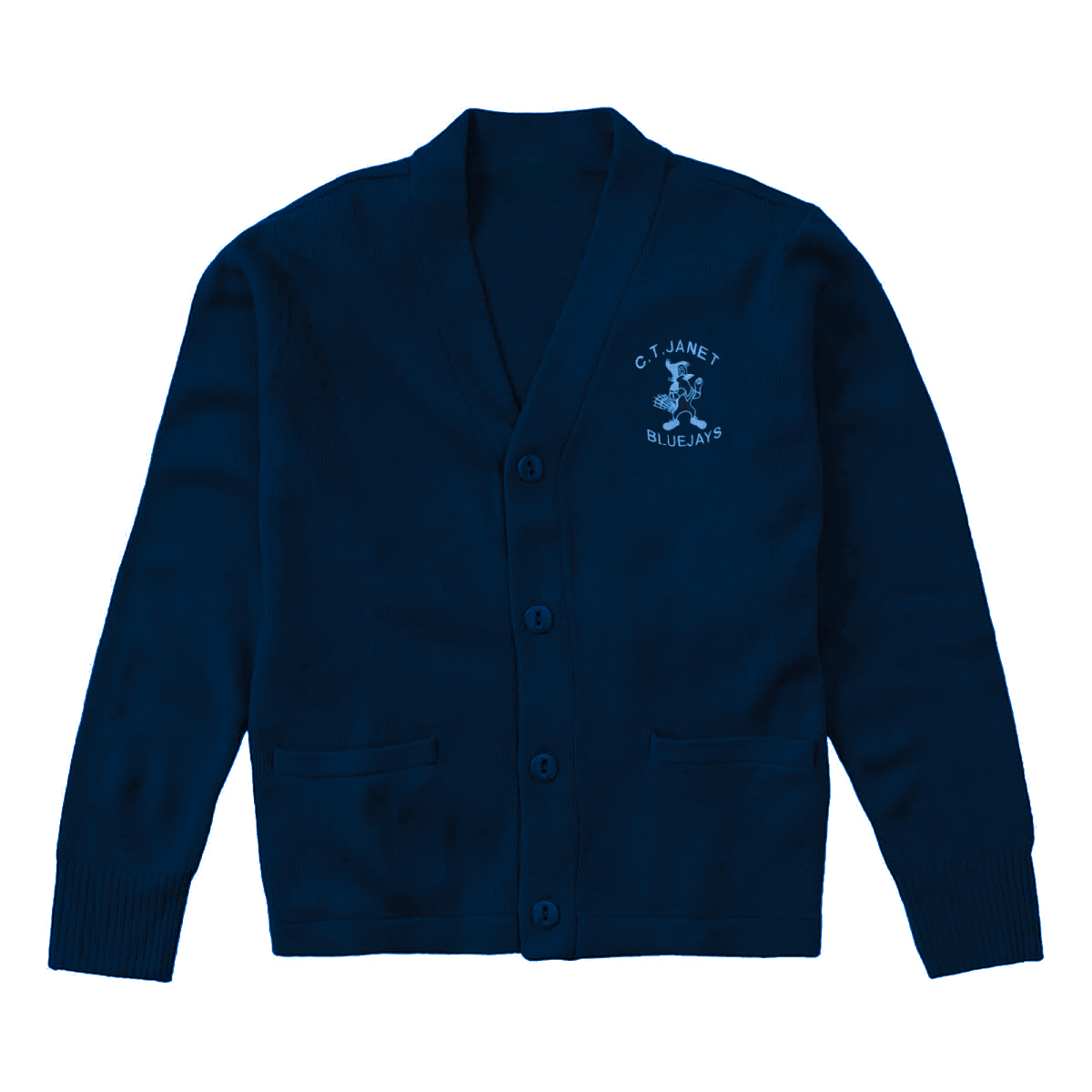 C.T. Janet Navy Cardigan V - Neck - Logo Express Uniforms - School Uniforms