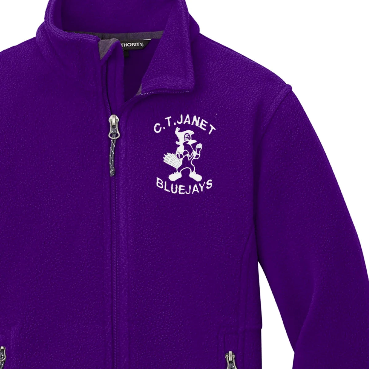 C.T. Janet Pre-K-Kindergarten Purple Fleece Jacket - Logo Express Uniforms - School Uniforms