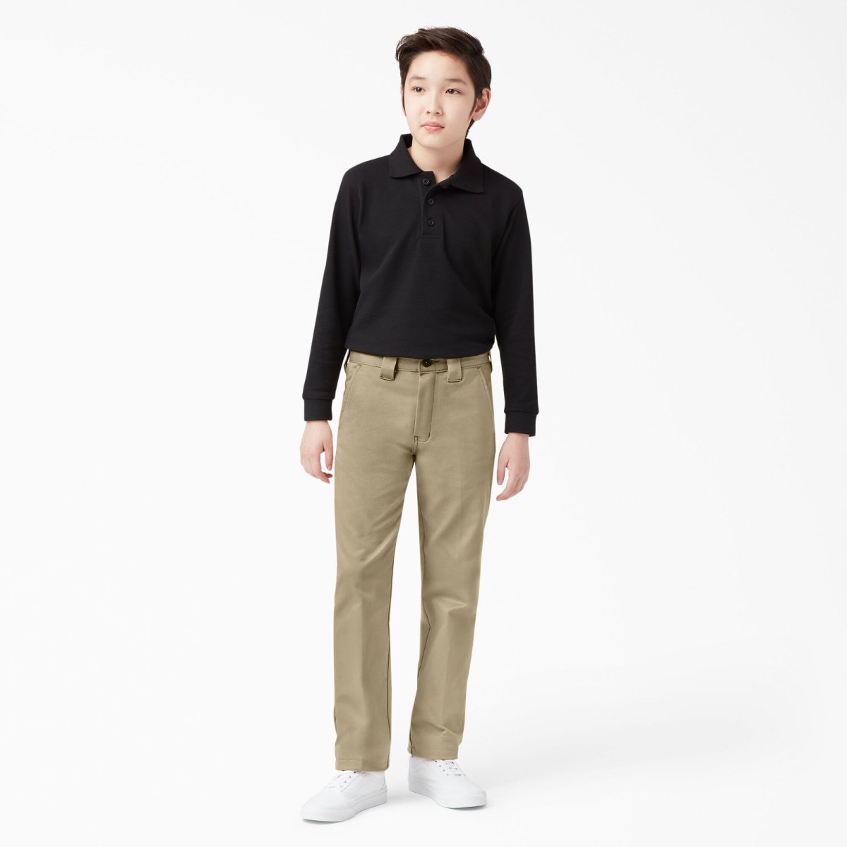 Dickies Boys Skinny Fit Pants Khaki - Logo Express Uniforms - School Uniforms