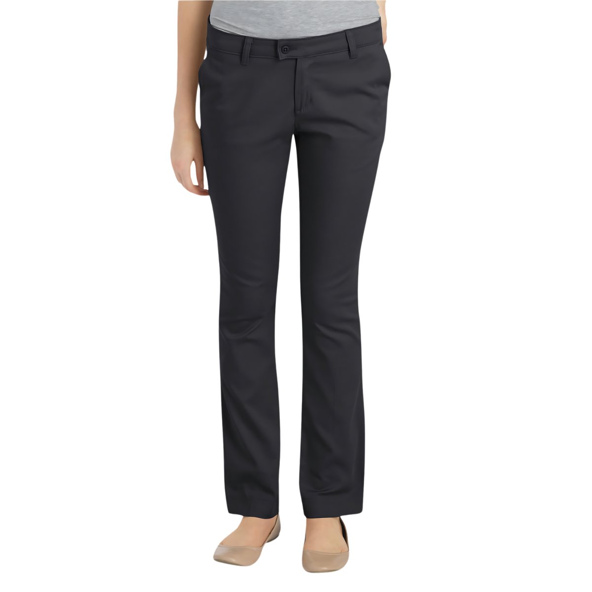 Dickies Girls Junior Slim Fit Pants Black - Logo Express Uniforms - School Uniforms