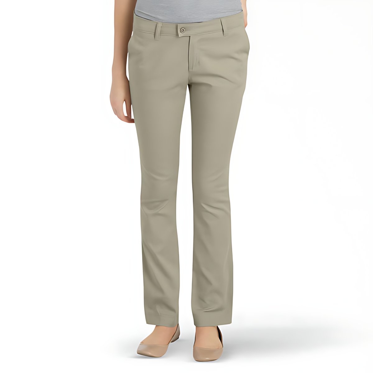 Dickies Girls Junior Slim Fit Pants Desert Sand - Logo Express Uniforms - School Uniforms