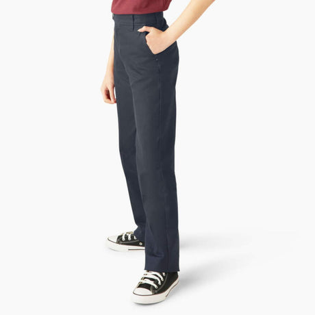 Dickies Girls Slim Fit Pants Dark Navy - Logo Express Uniforms - School Uniforms