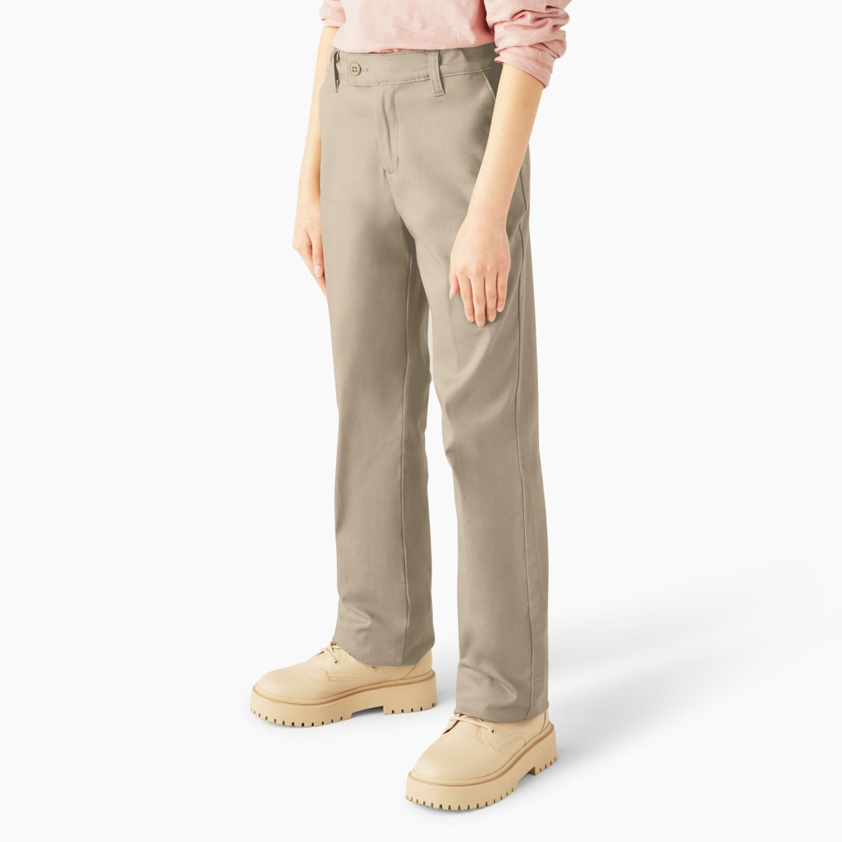 Dickies Girls Slim Fit Pants Desert Sand - Logo Express Uniforms - School Uniforms