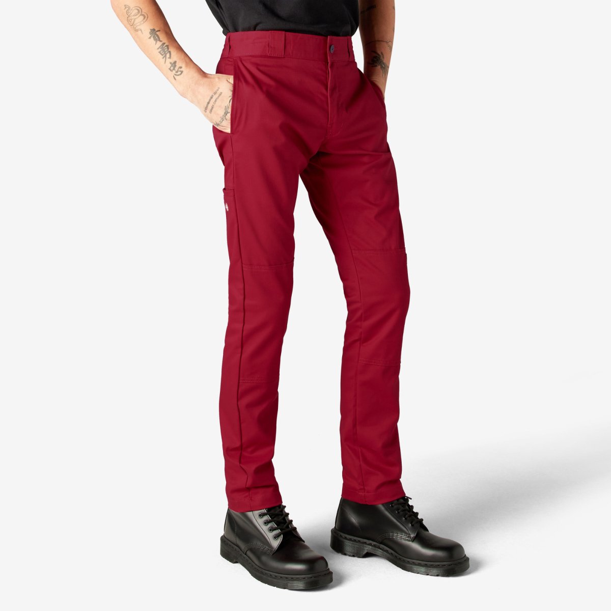 Dickies Men's 811 Skinny Fit Work Pants English Red - Logo Express Uniforms - School Uniforms