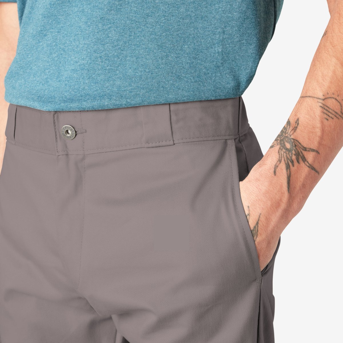 Dickies Men's 811 Skinny Fit Work Pants Silver - Logo Express Uniforms - School Uniforms