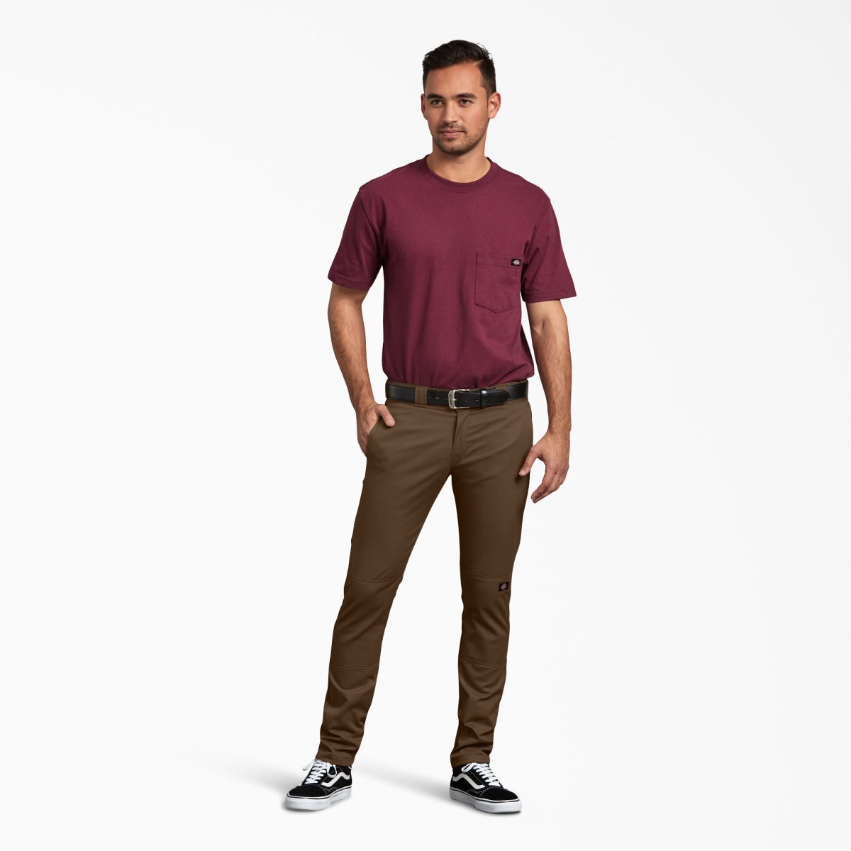Dickies Men's 811 Skinny Fit Work Pants Timber Brown - Logo Express Uniforms - School Uniforms