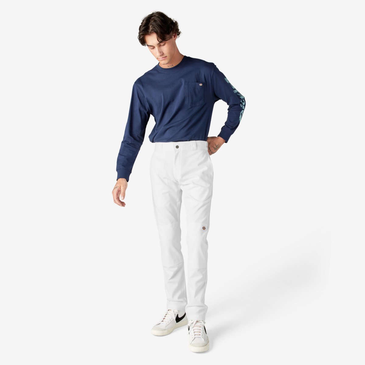 Dickies Men's 811 Skinny Fit Work Pants White - Logo Express Uniforms - School Uniforms