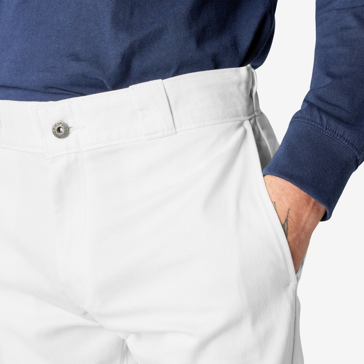 Dickies Men's 811 Skinny Fit Work Pants White - Logo Express Uniforms - School Uniforms