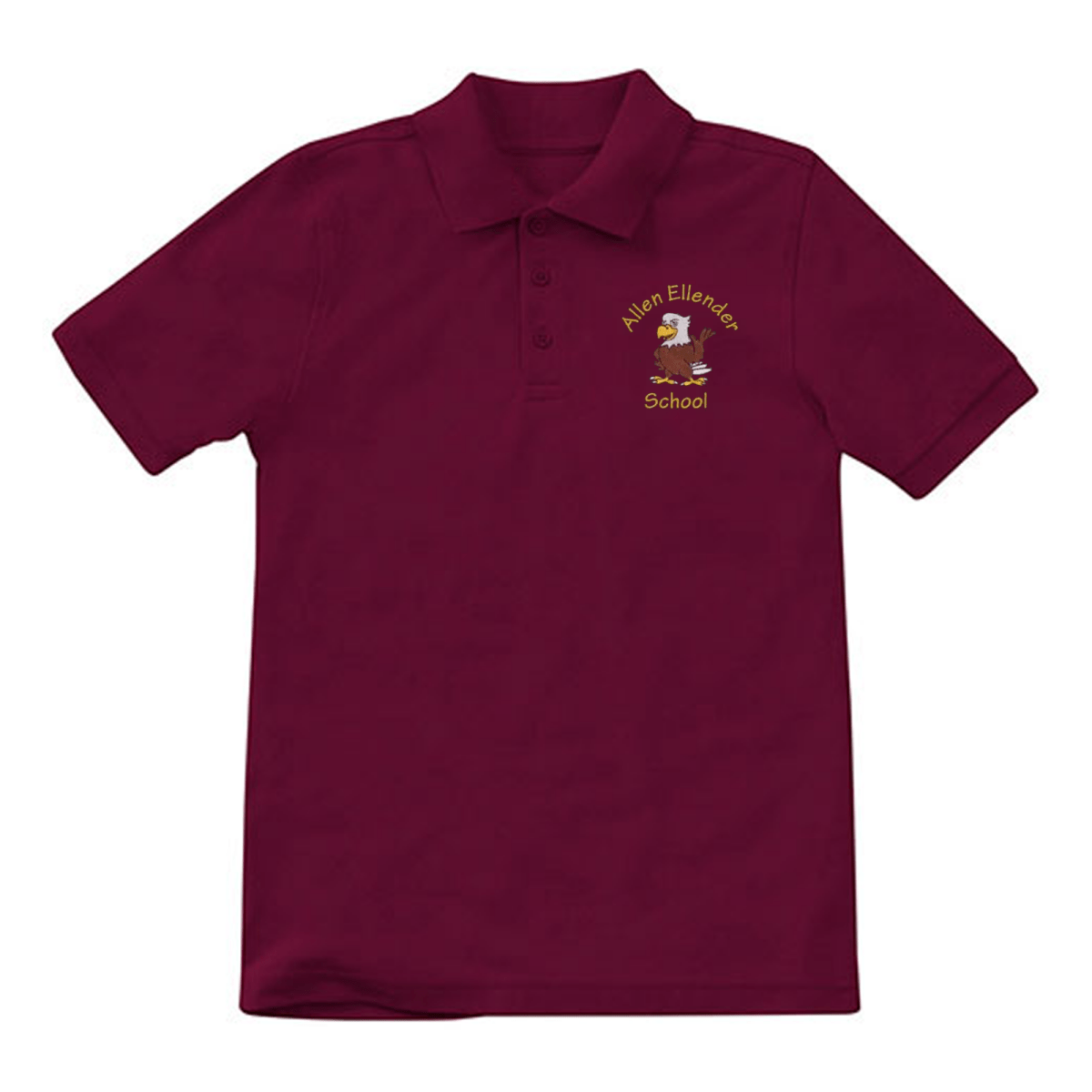 Ellender 1st - 8th Burgundy Polo - Logo Express Uniforms - School Uniforms