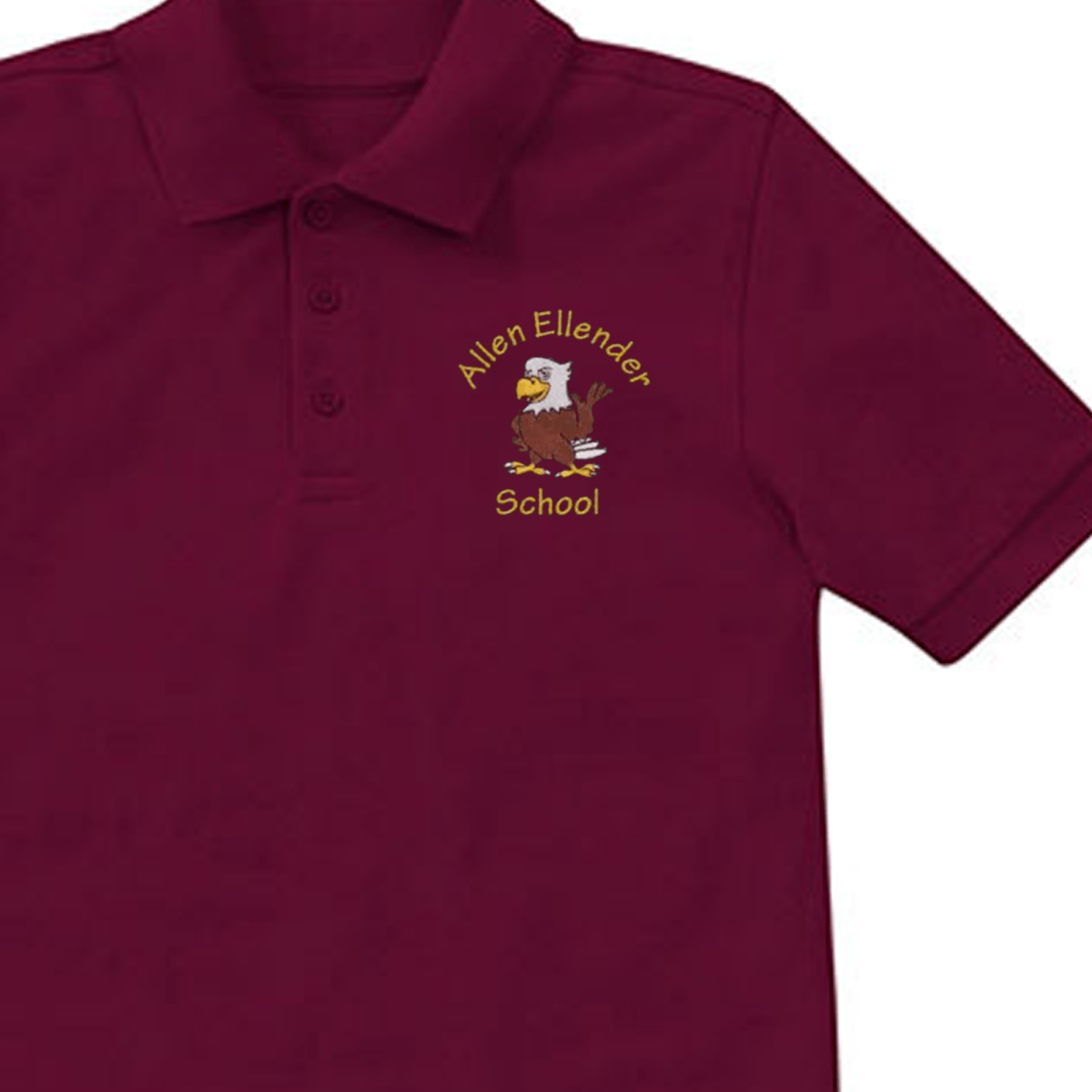 Ellender 1st - 8th Burgundy Polo - Logo Express Uniforms - School Uniforms