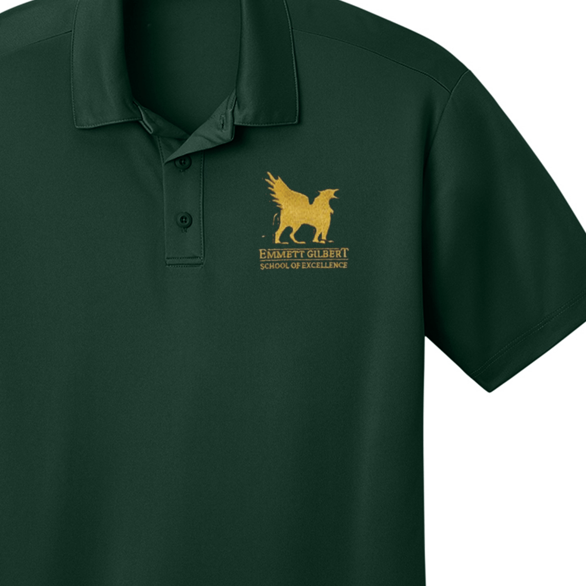 Emmett Gilbert 1st - 5th Forest Green Polo - Logo Express Uniforms - School Uniforms