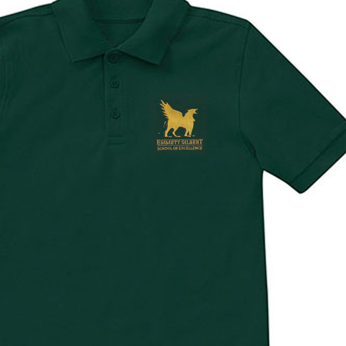 Emmett Gilbert 1st - 5th Forest Green Polo - Logo Express Uniforms - School Uniforms