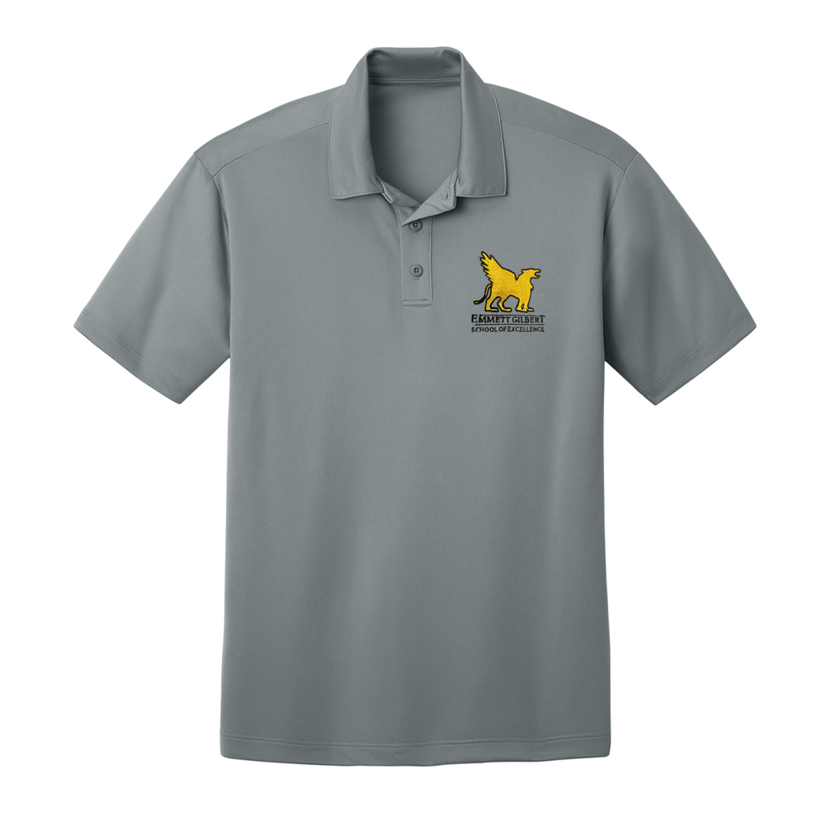 Emmett Gilbert 6th - 8th Sport Gray Polo - Logo Express Uniforms - School Uniforms