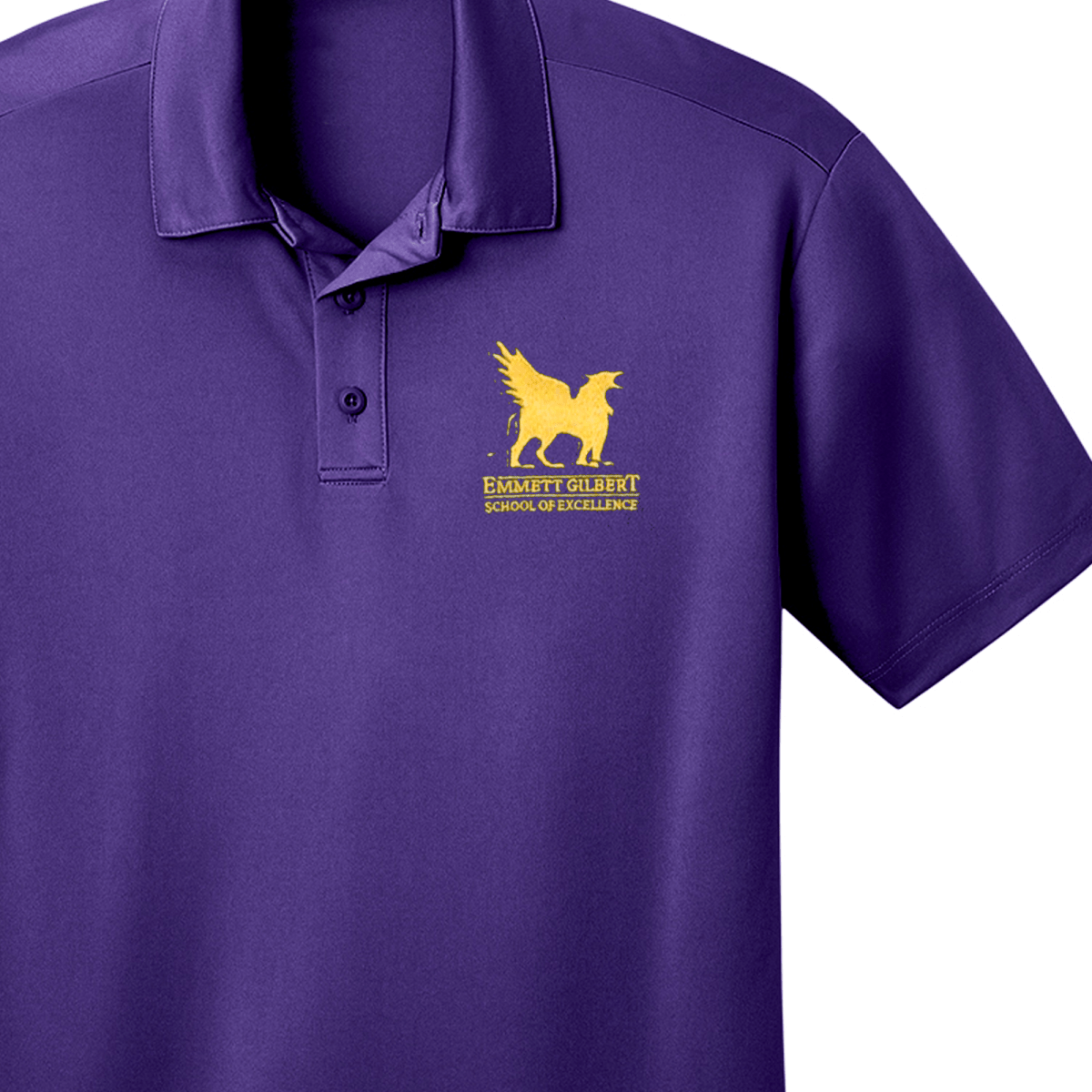 Emmett Gilbert PreK - Kindergarten Purple Polo - Logo Express Uniforms - School Uniforms