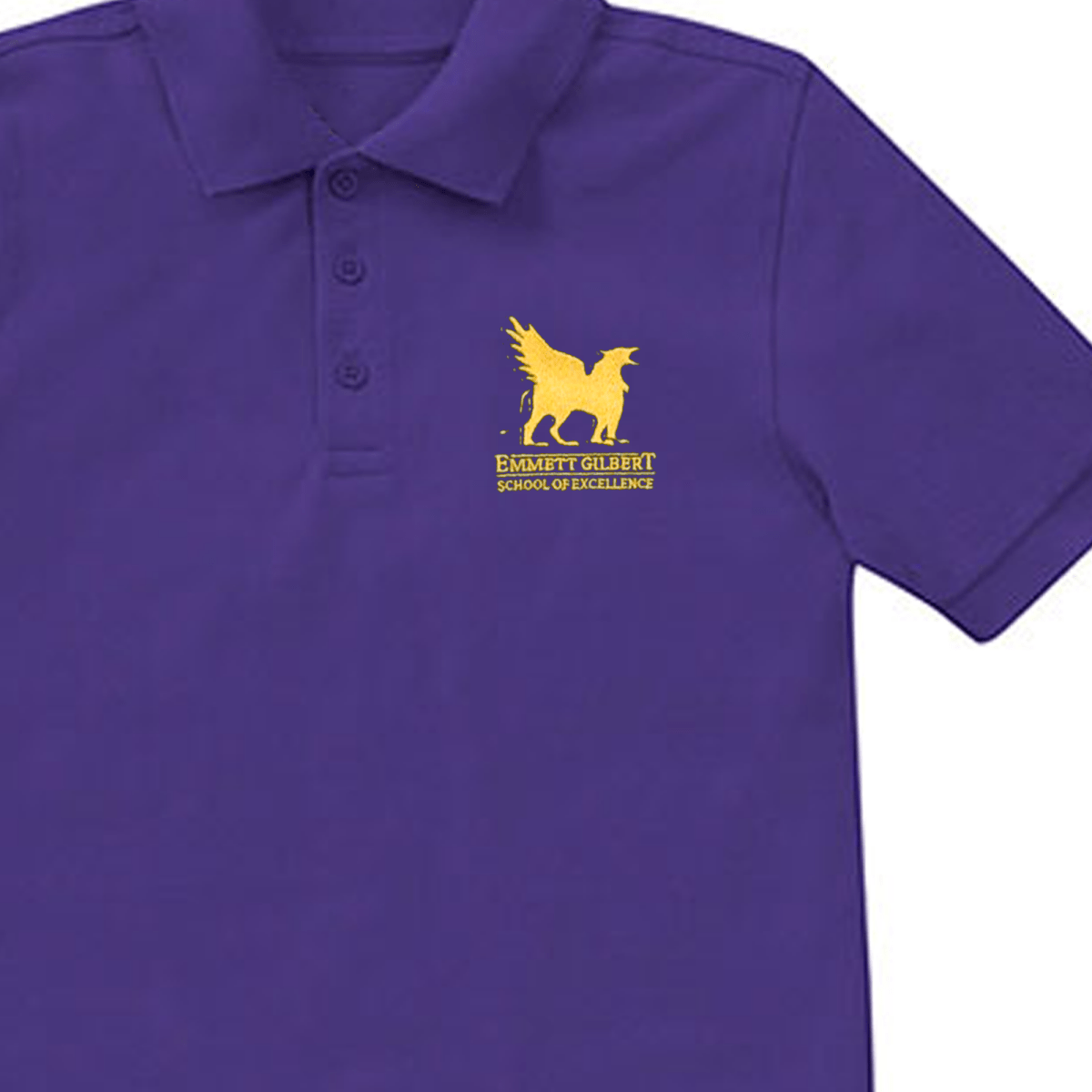 Emmett Gilbert PreK - Kindergarten Purple Polo - Logo Express Uniforms - School Uniforms
