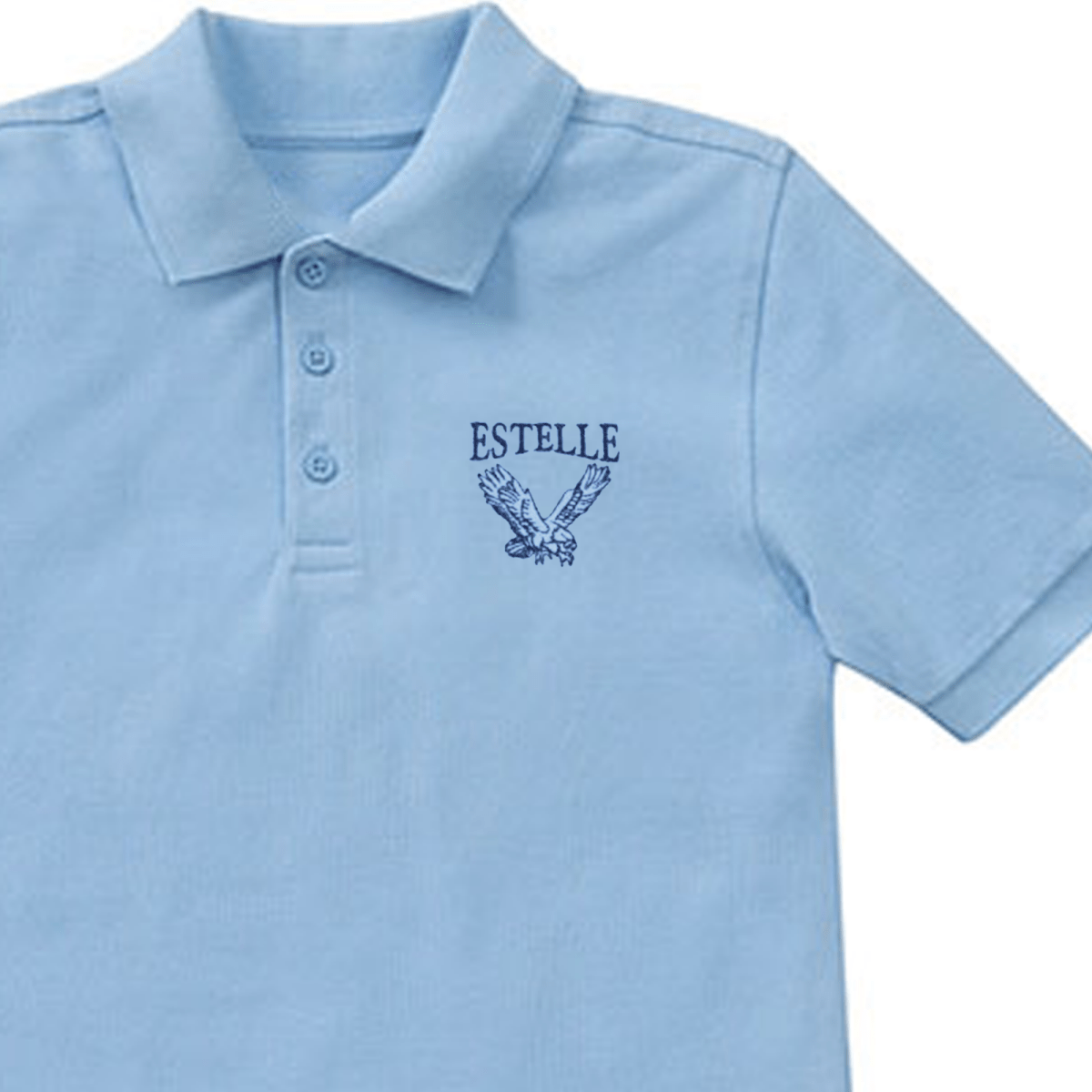 Estelle 6th - 8th Light Blue Polo - Logo Express Uniforms - School Uniforms