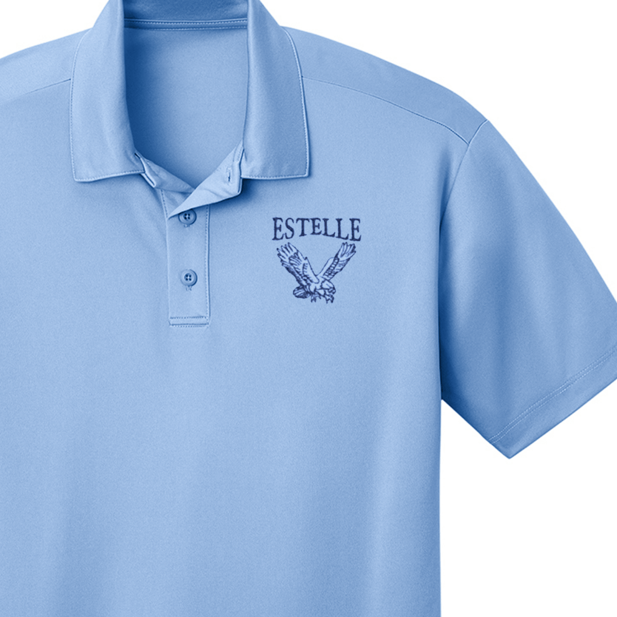 Estelle 6th - 8th Light Blue Polo - Logo Express Uniforms - School Uniforms