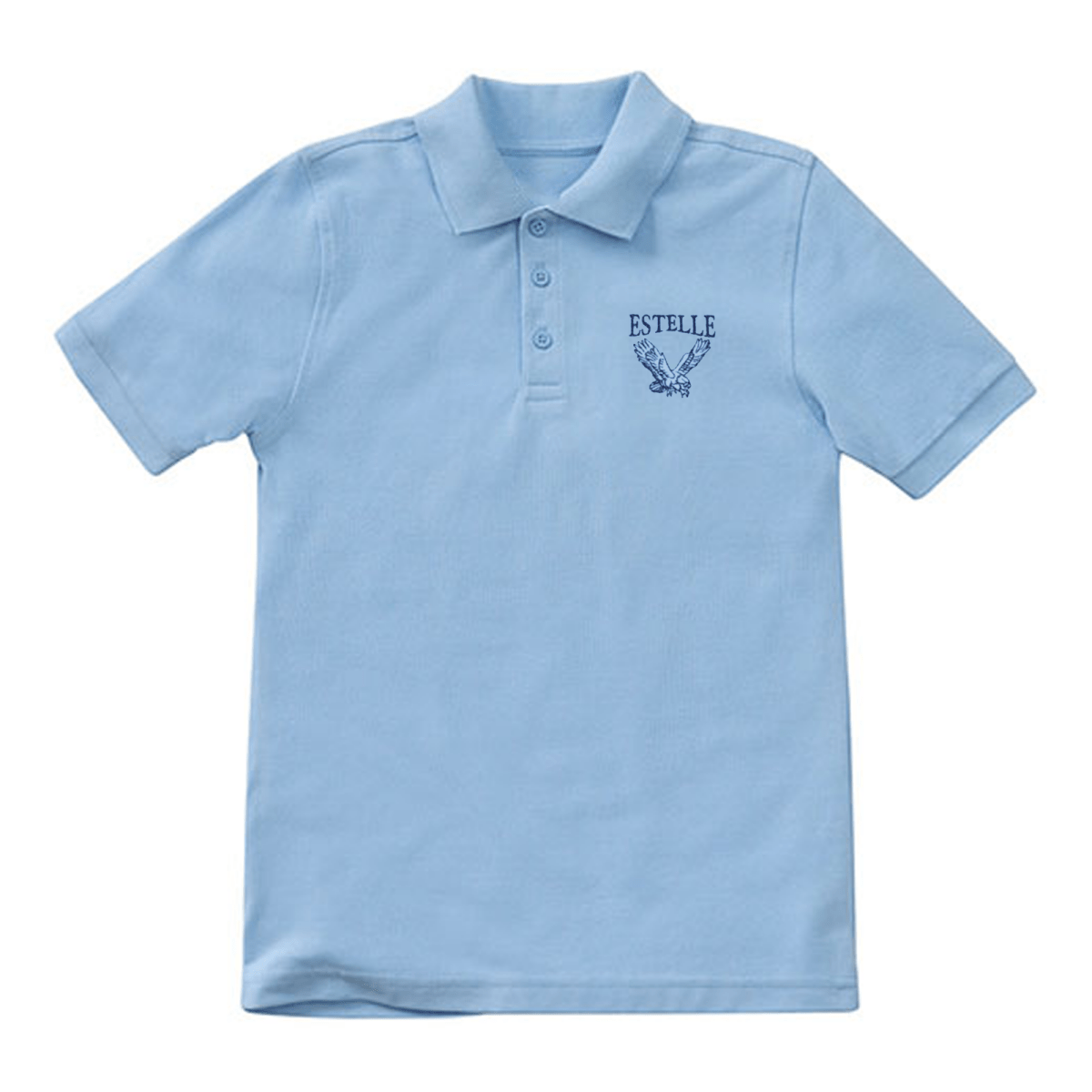 Estelle 6th - 8th Light Blue Polo - Logo Express Uniforms - School Uniforms