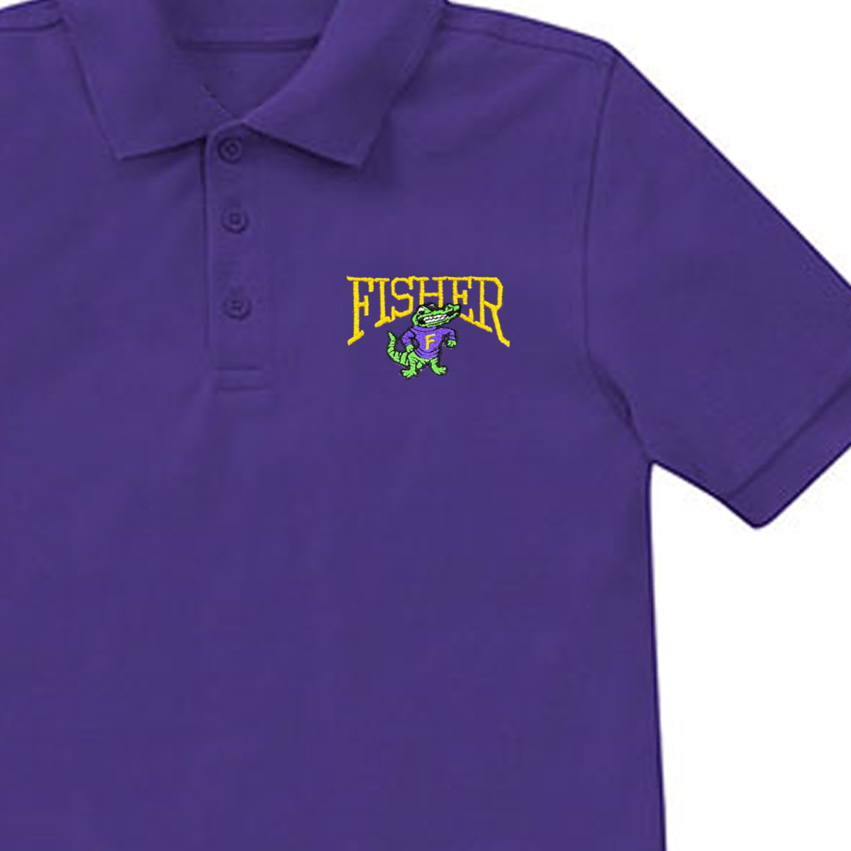 Fisher Middle/High School Purple Polo - Logo Express Uniforms - School Uniforms