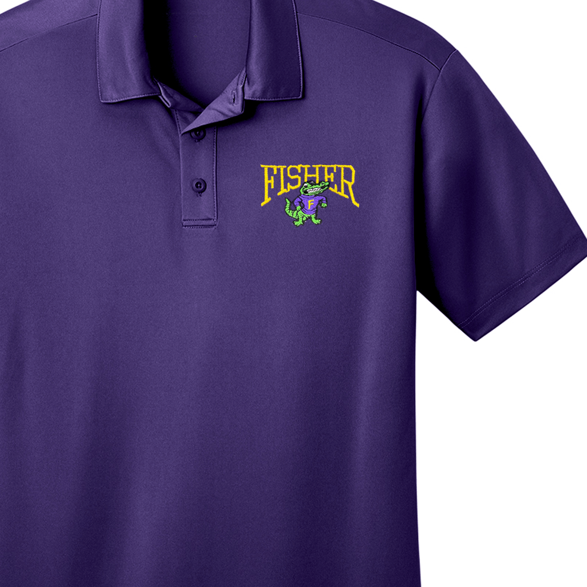 Fisher Middle/High School Purple Polo - Logo Express Uniforms - School Uniforms
