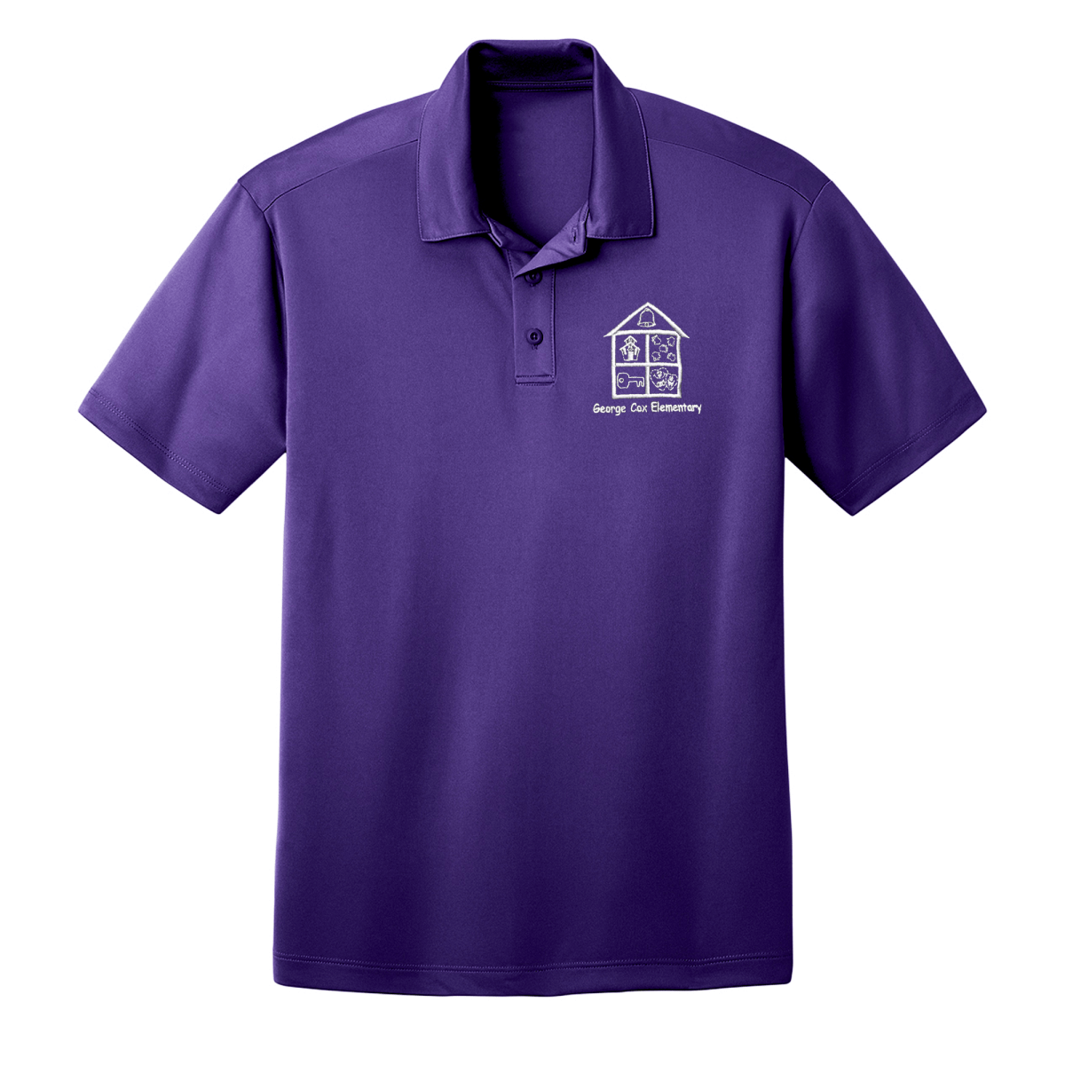 George Cox PreK - Kindergarten Purple Polo - Logo Express Uniforms - School Uniforms