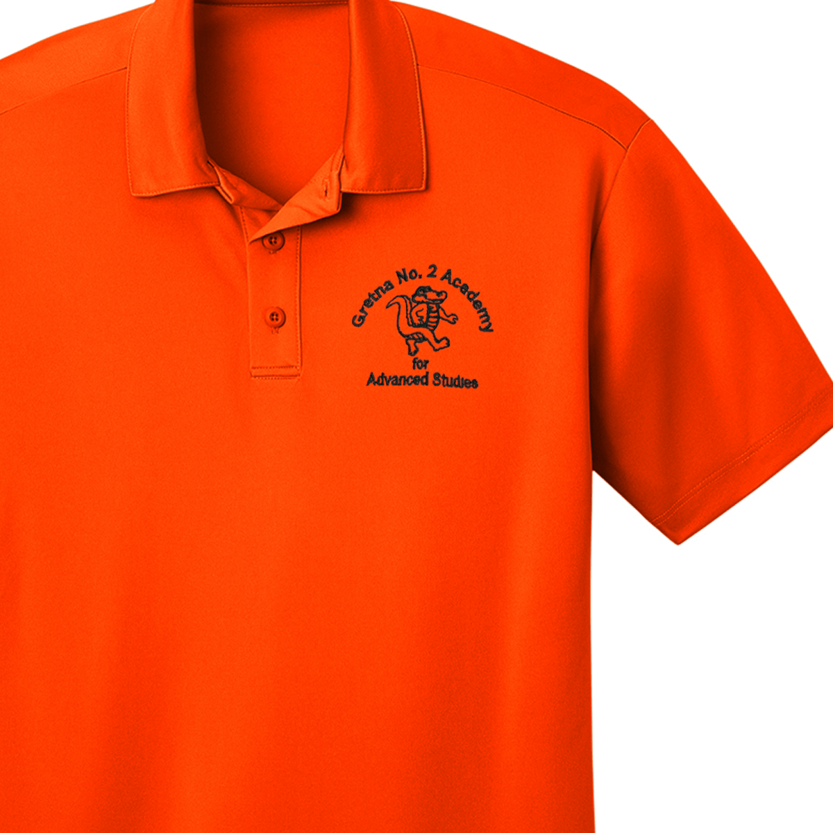 Gretna No. 2 - 1st - 5th Grade Orange Polo - Logo Express Uniforms - School Uniforms