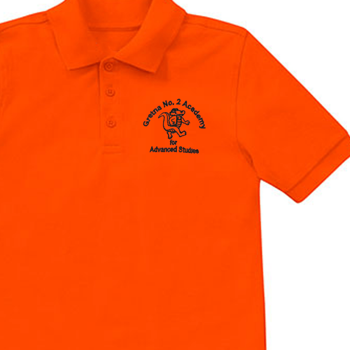 Gretna No. 2 - 1st - 5th Grade Orange Polo - Logo Express Uniforms - School Uniforms