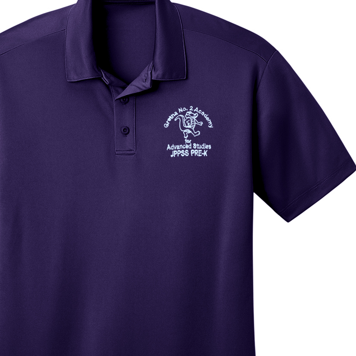Gretna No. 2 PreK - Kindergarten Purple Polo - Logo Express Uniforms - School Uniforms
