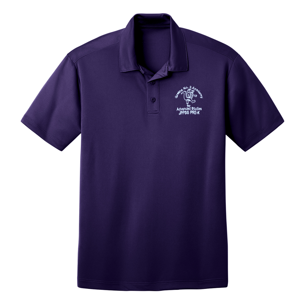 Gretna No. 2 PreK - Kindergarten Purple Polo - Logo Express Uniforms - School Uniforms