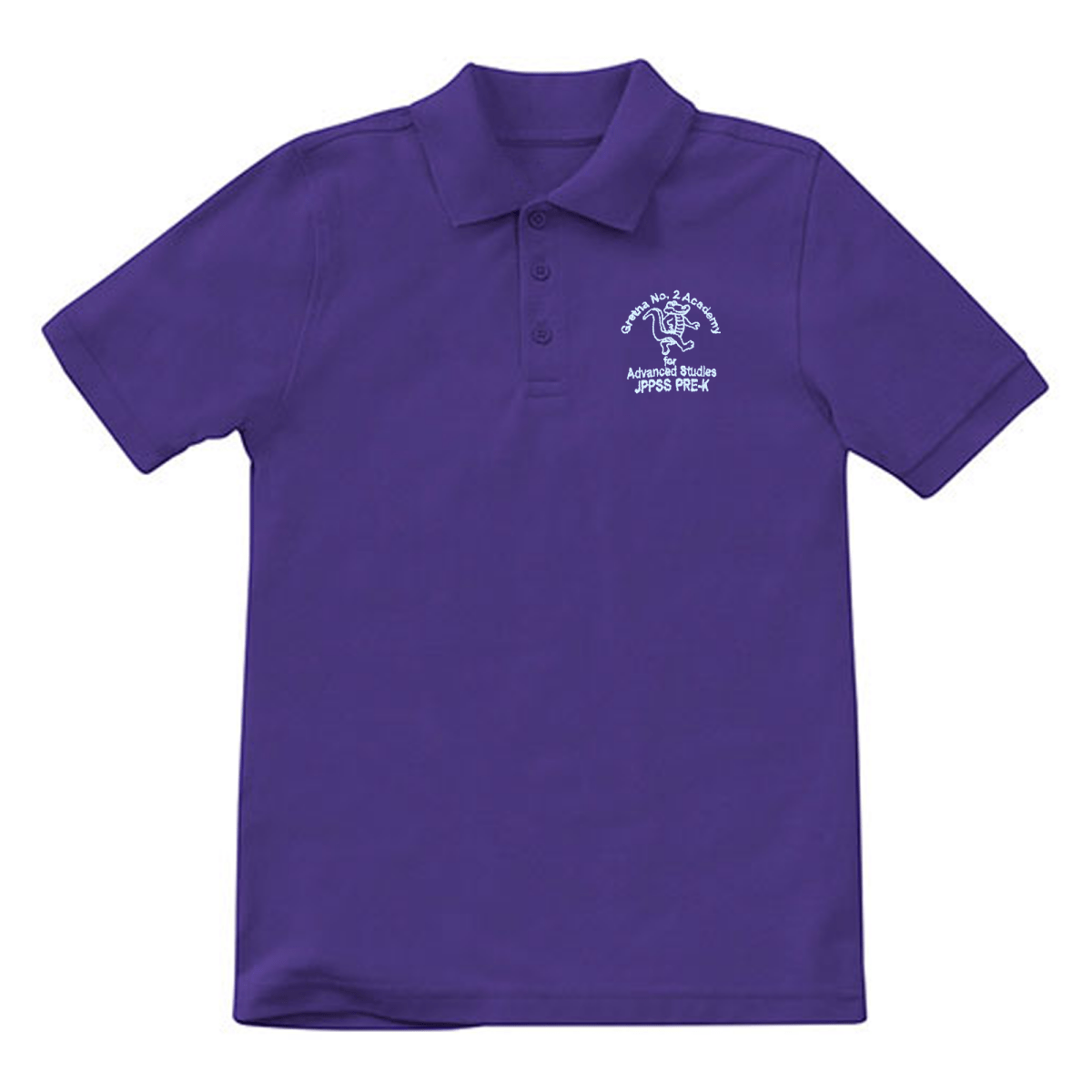 Gretna No. 2 PreK - Kindergarten Purple Polo - Logo Express Uniforms - School Uniforms