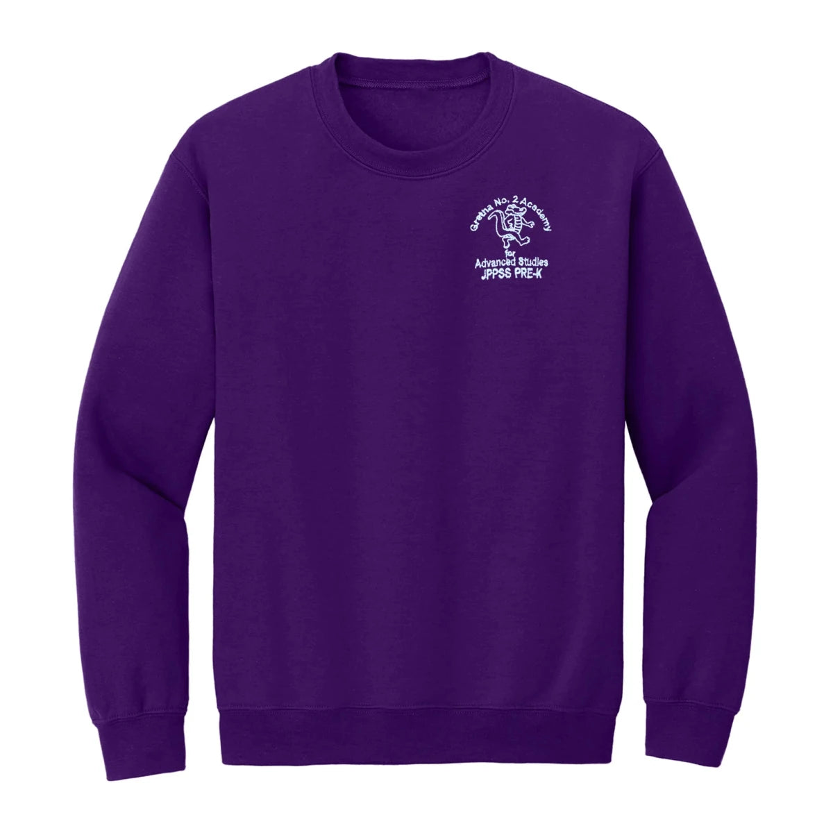 Gretna No. 2 PreK-Kindergarten Purple Sweatshirt - Logo Express Uniforms - School Uniforms