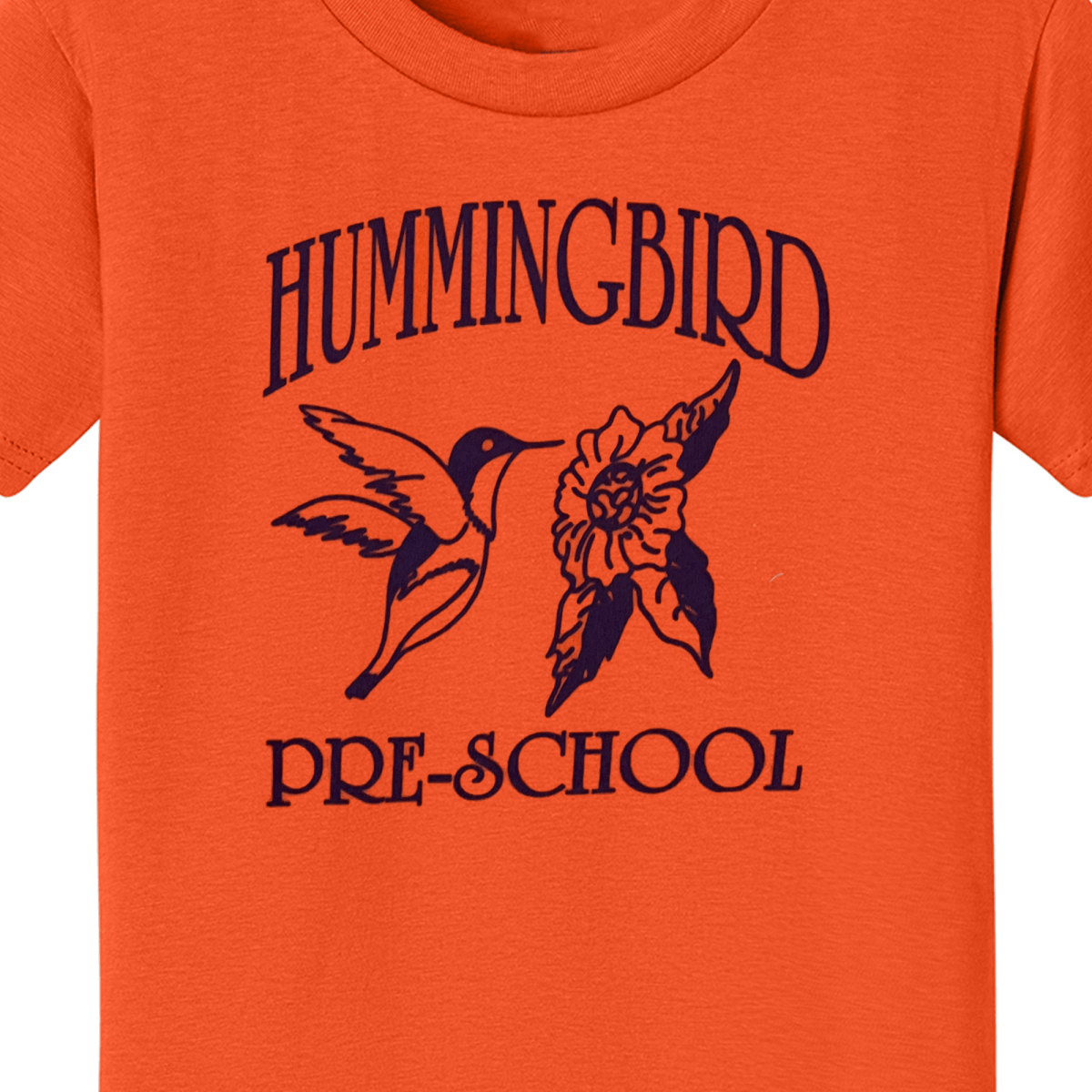 Hummingbird Daycare Orange T-Shirt - Logo Express Uniforms - School Uniforms