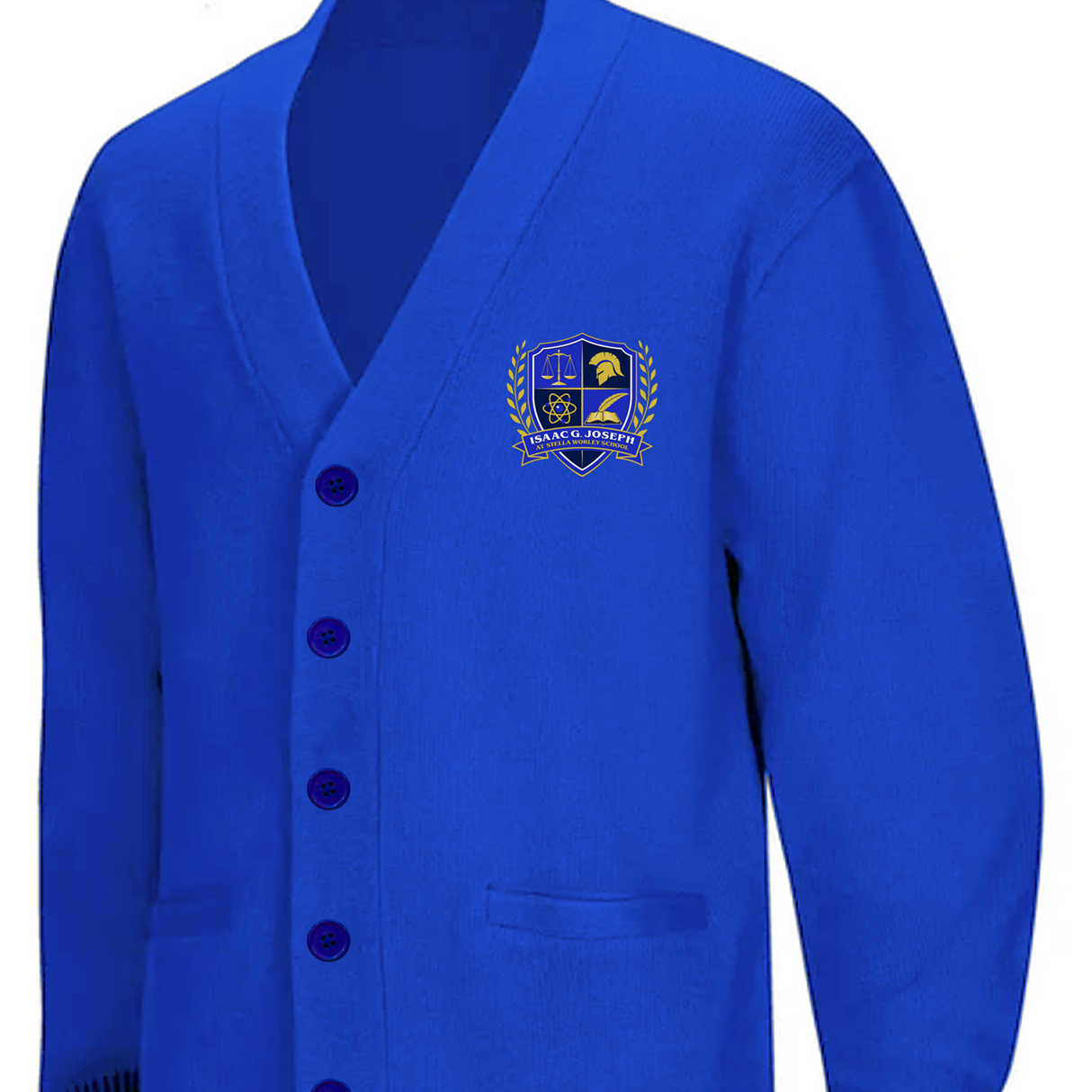 Isaac Joseph at Stella Worley 1st-5th Grade Royal Cardigan