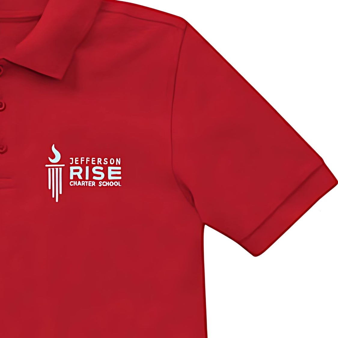 Jefferson RISE 6th - 8th Grade Red Polo - Logo Express Uniforms - School Uniforms