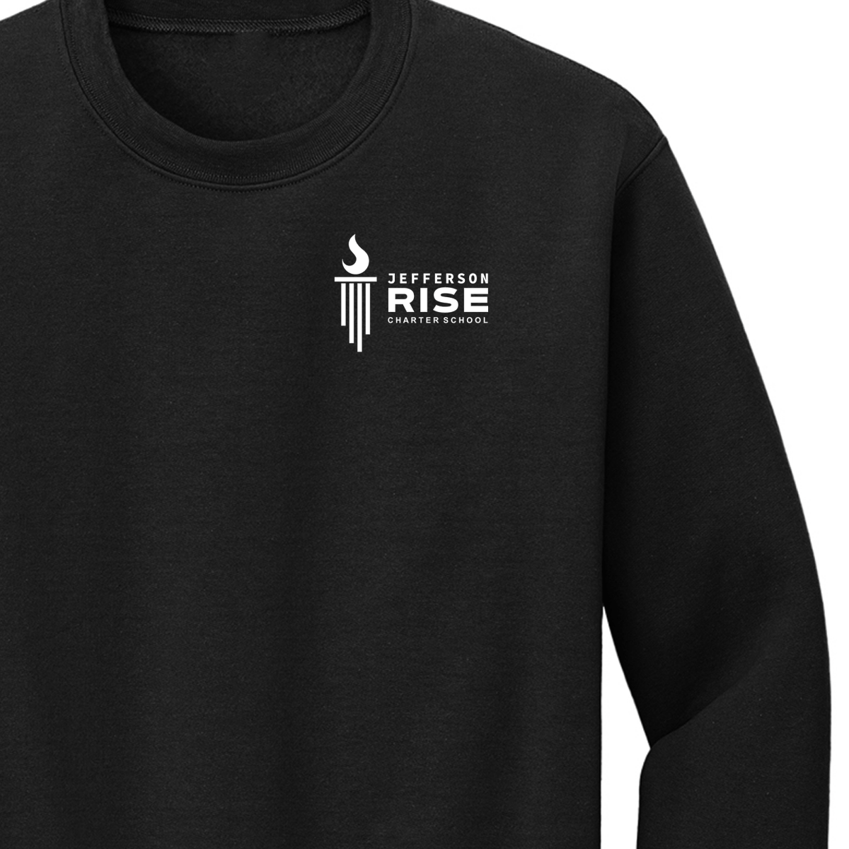 Jefferson Rise Black Sweatshirt - Logo Express Uniforms - School Uniforms