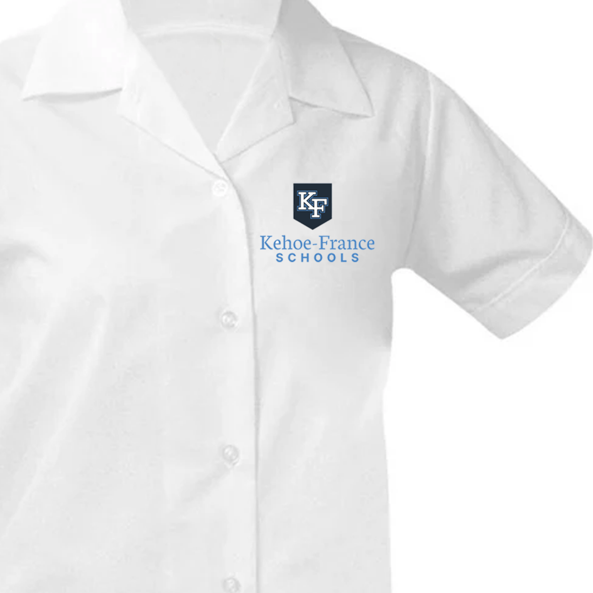 Kehoe France Schools Pointed Collar Blouse White - Logo Express Uniforms - School Uniforms