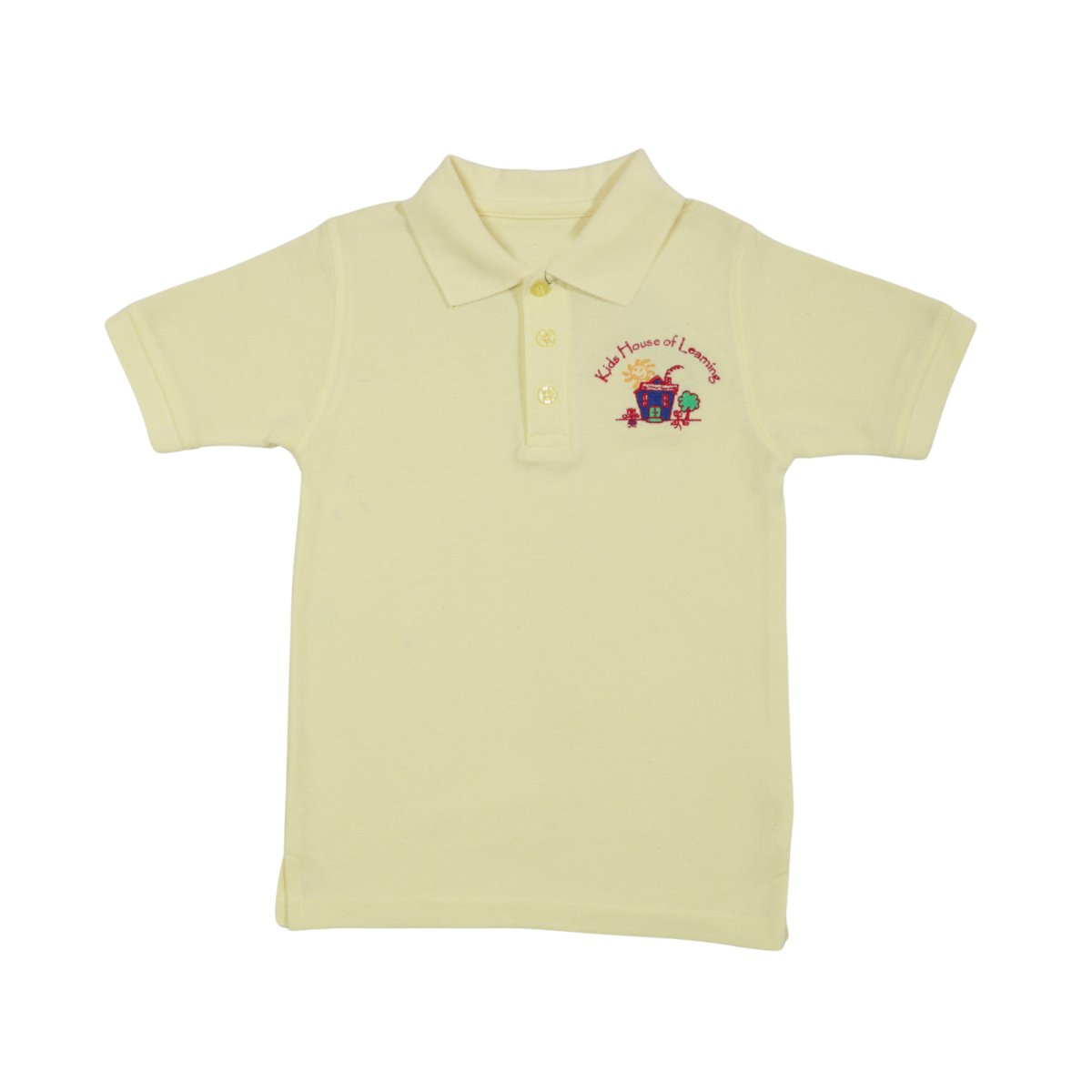 Kids House of Learning Yellow Polo Adult Pique Knit - Logo Express Uniforms - School Uniforms